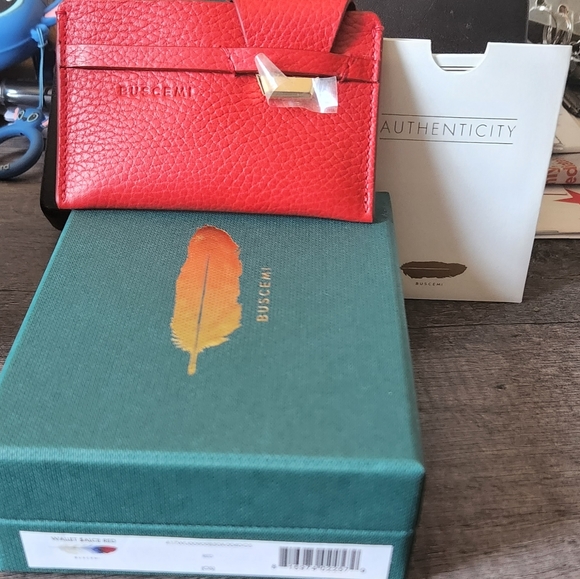 BUSCEMI Red Leather wallet - Picture 3 of 3